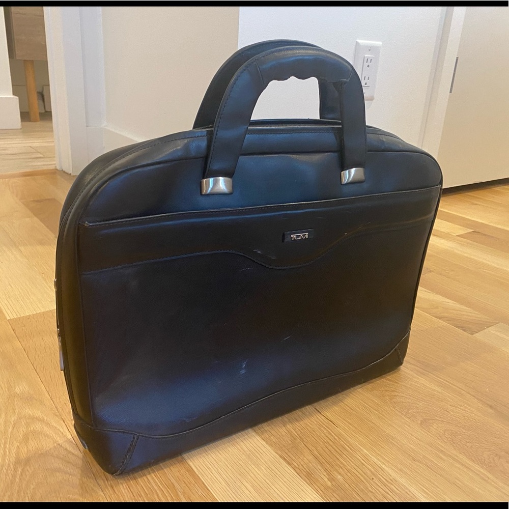 Tumi black briefcase